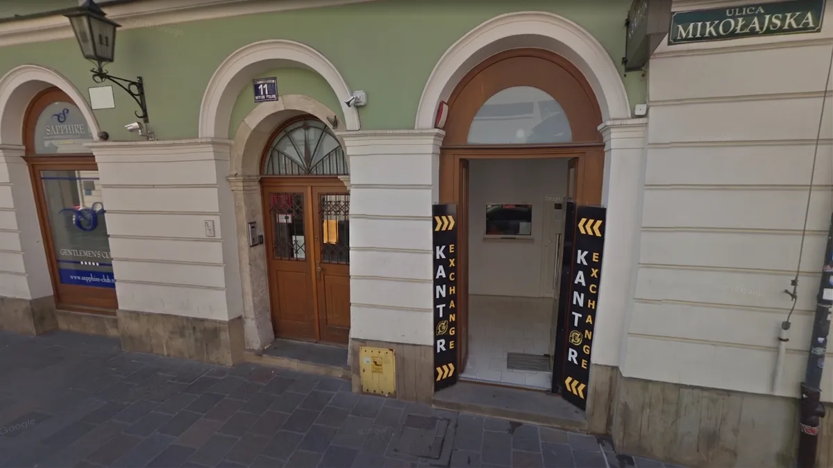 Thai massage studio entrance at Mikołajska 11, Krakow Old Town — 3 min from Main Square, next to Kantor Exchange